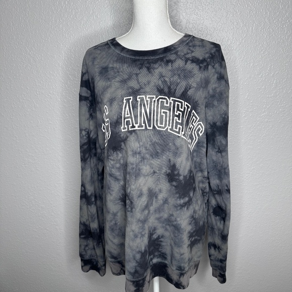 Tops - Unisex‎ Los Angeles  tie dye grey lightweight sweatshirt